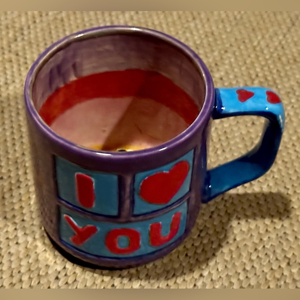 Handmade & Hand Painted Decorative LOVE Mug w/ Different Designs & Patterns